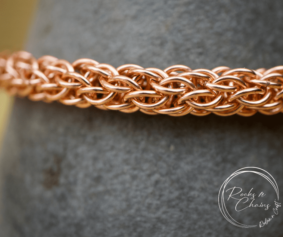 Candy Cane Cord Chain Maille