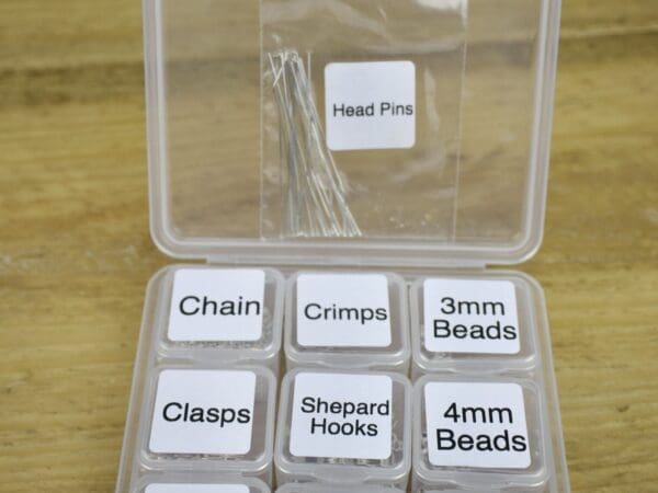 Silver Plated Findings pack in storage box