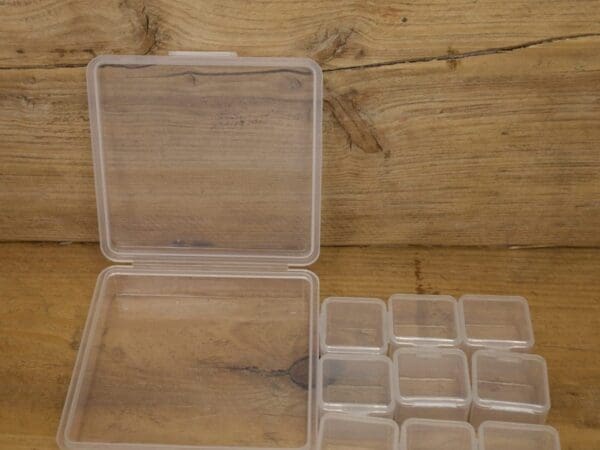 Plastic Storage Box with 9 seperate flip top boxes