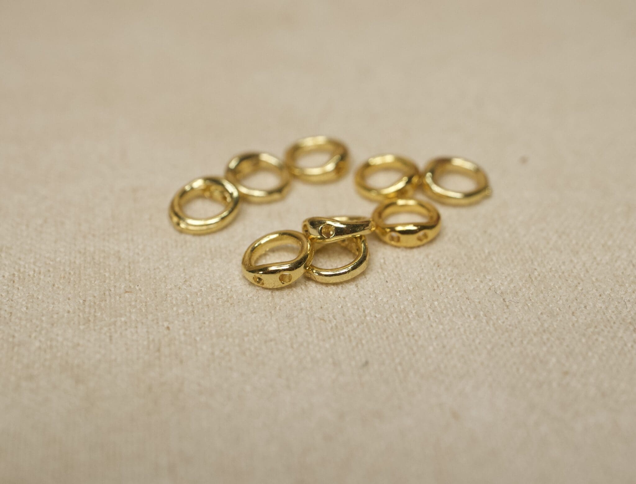 Round Piggy Ring Wire Guardians Silver & Gold plated (pack of 10) - Image 2